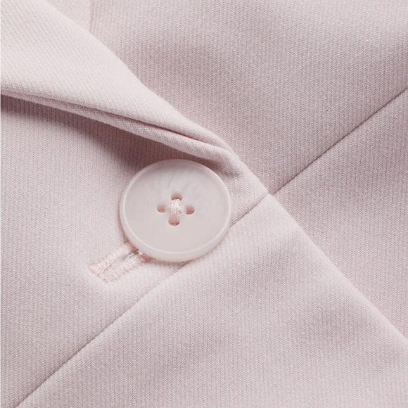 BNWT Express One Button Waist CutOut Blazer Pink Sz Large - Picture 4 of 7